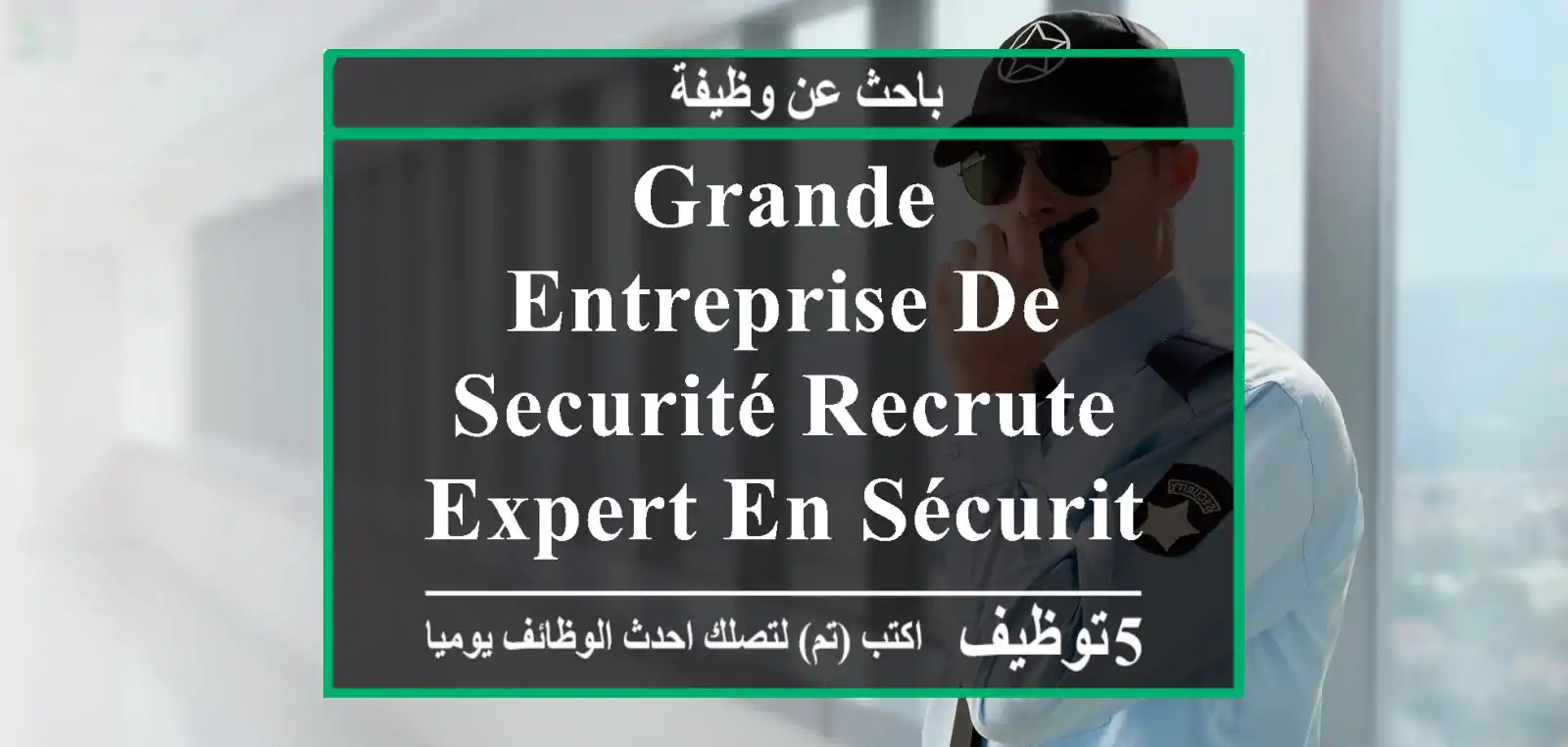 grande entreprise de securité recrute expert en sécurité lutte contre incendie igh ...