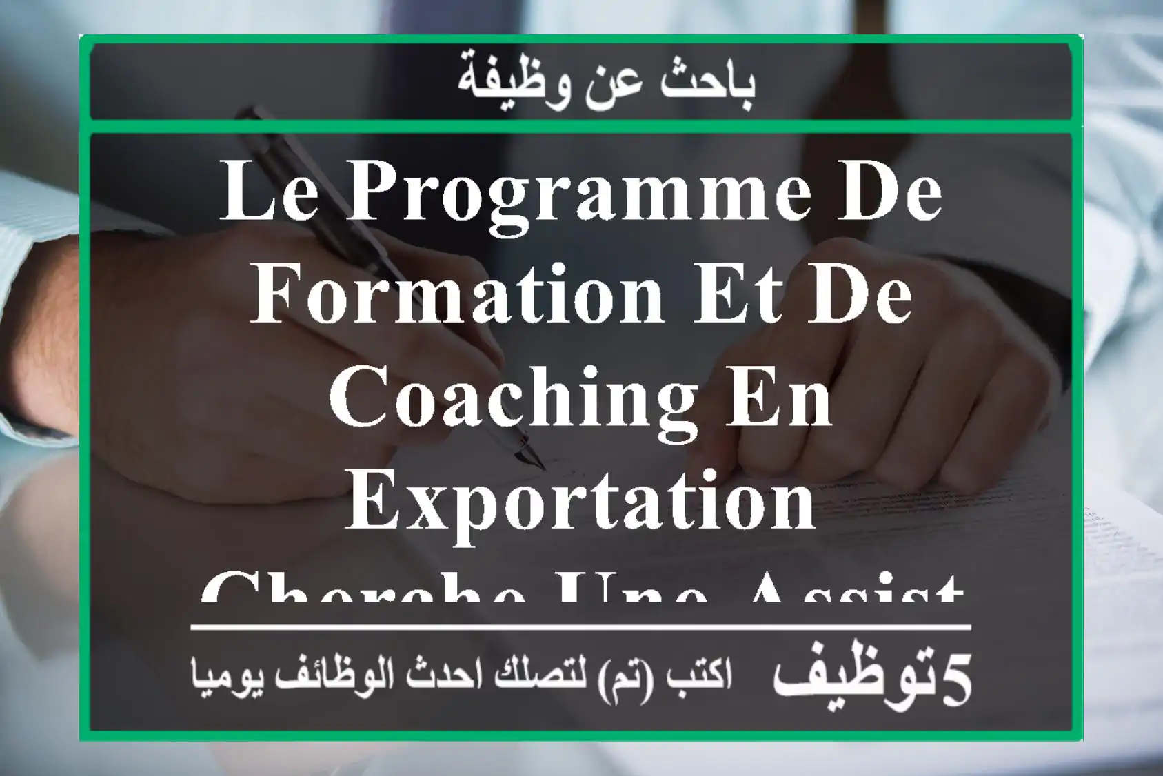 le programme de formation et de coaching en exportation cherche une assistante en freelance, ...