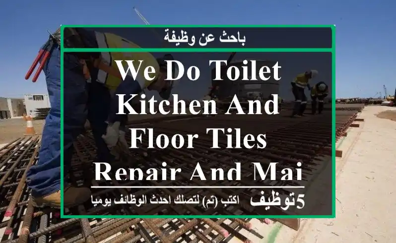 we do toilet, kitchen and floor tiles repair and maintenance services